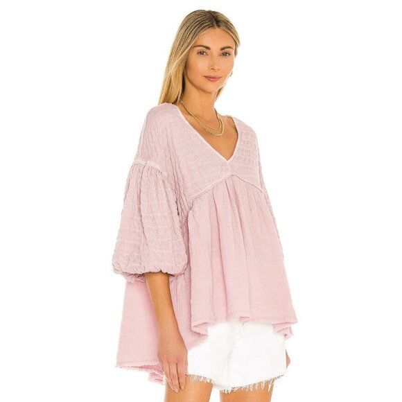 Free People Flower Power women Top Y2K Lilac S pastel purple color - Picture 2 of 3